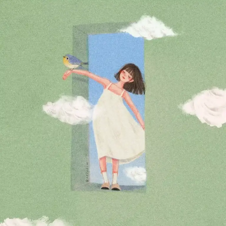 Ilustração delicada sobre descoberta e autoconhecimento